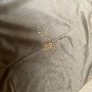 Velvet Pillow Covers  18" x 18"  New  Set of two with Dragon Fly  Design